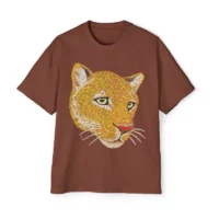 Leopard embroidery design front