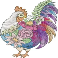 floral rooster