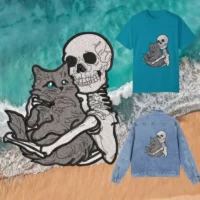 Chat avec crâne
