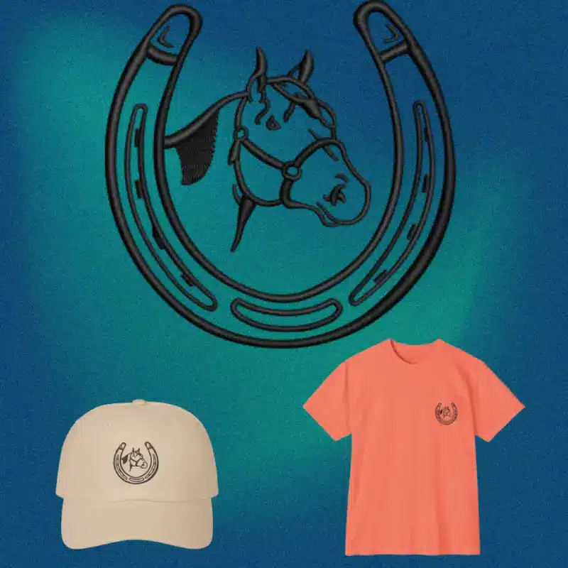 Tête de cheval et fer à cheval Horse Head and Horse Shoe