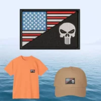USA Flag And Skull