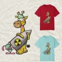 funny Giraffe with Bunny