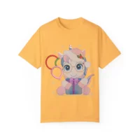 Cute doodle unicorn on shirt