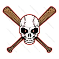 Skull With Baseball Bat
