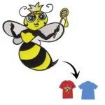 Fille heureuse abeille