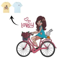 Belle fille à vélo